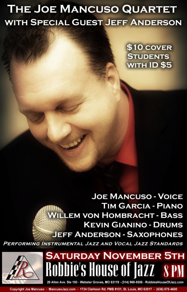 The Joe Mancuso Quartet With Special Guest Jeff Anderson The Joe Mancuso Quartet With Special Guest Jeff Anderson